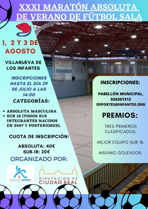 Agenda Ocio - XXXI MARATÓN ABSOLUTA DE VERANO FUTBOL-SALA 