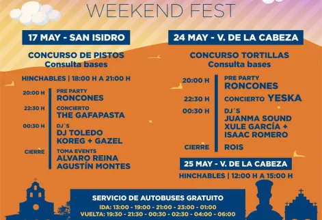 Agenda Ocio - Romería 'Weekend Fest' con multitud de actividades y novedosas jornadas gastronómicas 