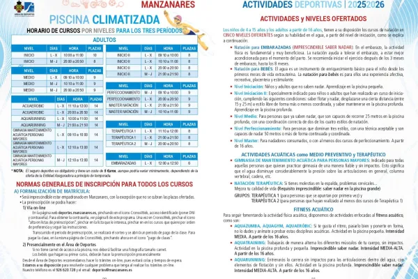 Agenda Ocio - ACTIVIDADES DEPORTIVAS, MANZANARES