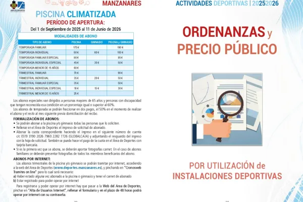 Agenda Ocio - ACTIVIDADES DEPORTIVAS, MANZANARES