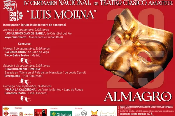 Agenda Ocio - IV Certamen Nacional de Teatro Clásico Amateur "Luis Molina" 