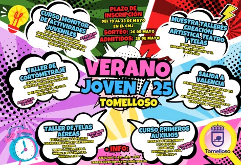 Agenda Ocio - Programación de verano Joven 2025 en Tomelloso 